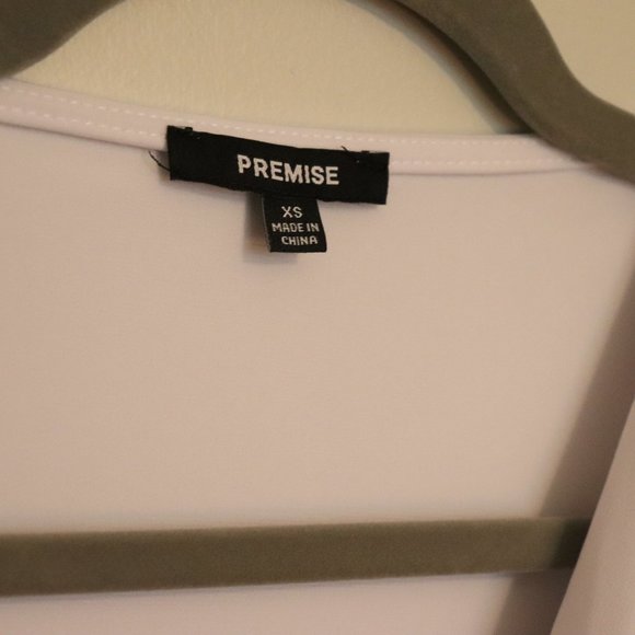 PREMISE | White Ruffled Blouse Top | 003 - Picture 3 of 5